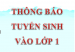 ĐĂNG KÝ DỰ TUYỂN VÀO LỚP 1 – NĂM HỌC 2021 – 2022