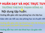 TÀI LIỆU HƯỚNG DẪN DẠY VÀ HỌC TRỰC TUYẾN NĂM HỌC 2021 – 2022 TÀI LIỆU HƯỚNG DẪN DẠY VÀ HỌC TRỰC TUYẾN NĂM HỌC 2021 – 2022