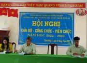 HỘI NGHỊ CÁN BỘ – CÔNG CHỨC – VIÊN CHỨC NĂM HỌC 2022 – 2023